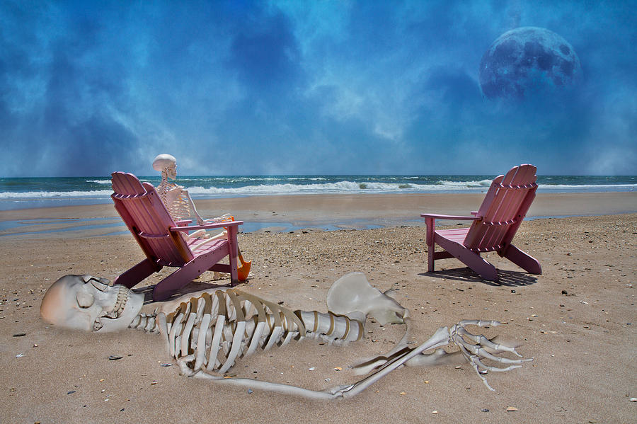 Skeleton Photograph - Bargaining with the Moon by Betsy Knapp