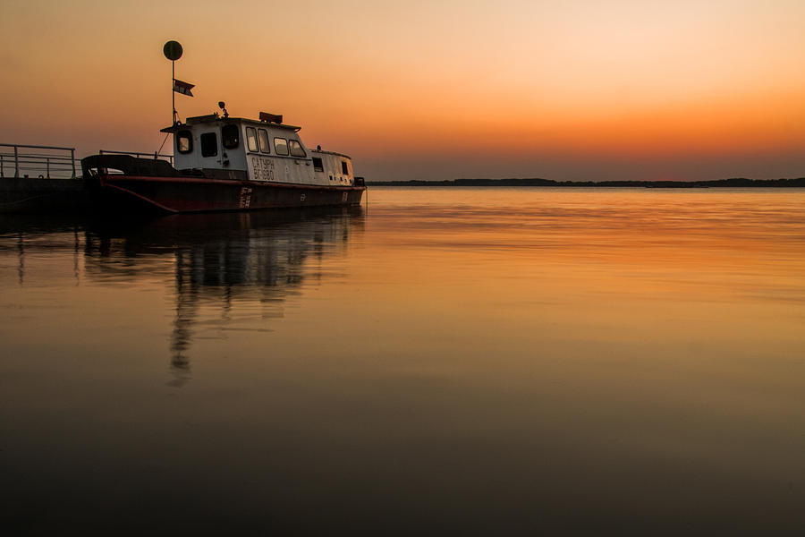 Barge On Danube Photograph