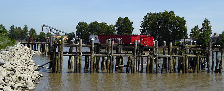Seaspan Barge on River Photograph by Laurie Tsemak