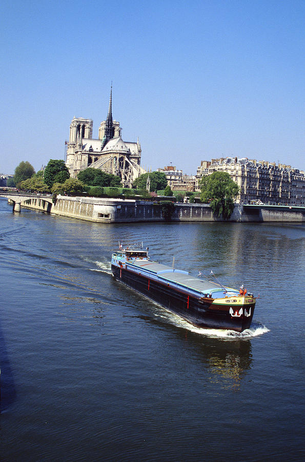 Barge on the River Seine Photograph by Matt Swinden