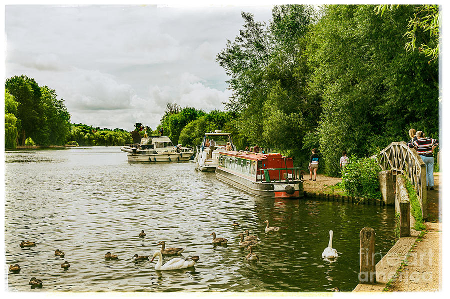 Barges and Boats on the River Thames Marlow Photograph by Lenny Carter