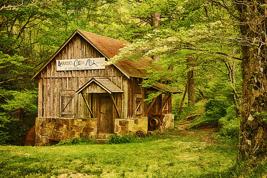 Barkers Creek Grist Mill Photograph by Priscilla Burgers