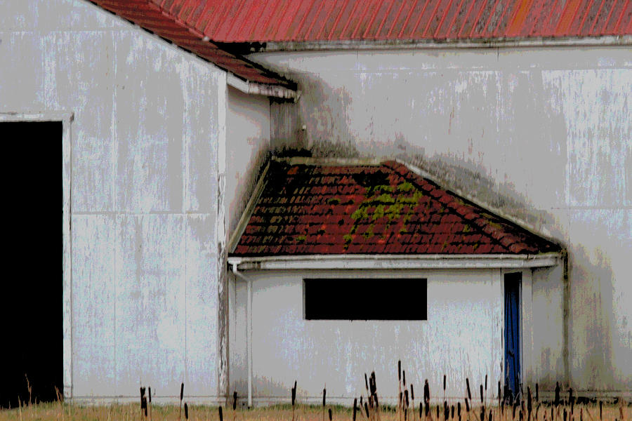 Architecture Photograph - Barn - Geometry - Red Roof by Marie Jamieson