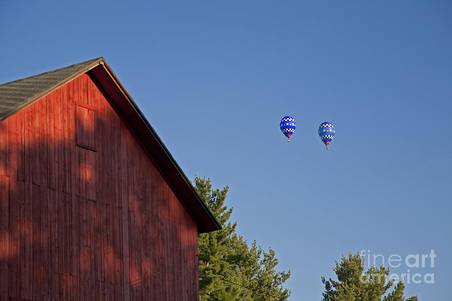 Barn and Balloons Photograph by Jim West