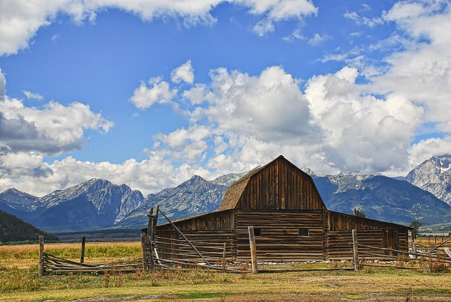 Barn and Fence in the Tetons Photograph by Betty Eich