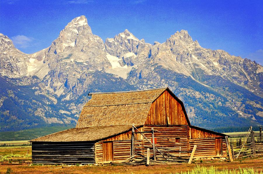 Barn and Mountains 2 Photograph by Marty Koch