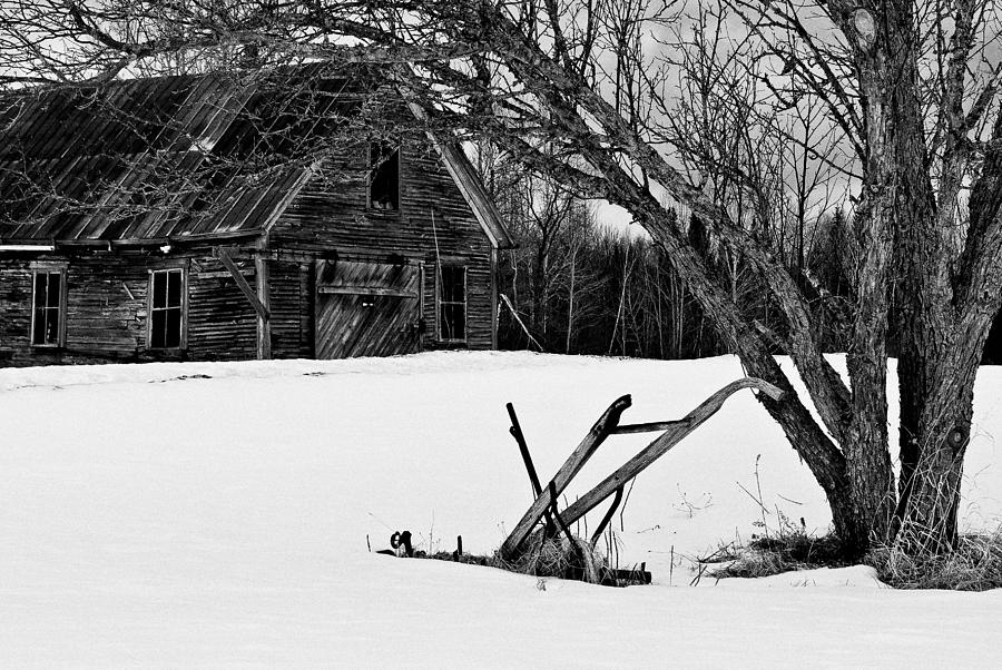 Barn And Plow Jefferson NH Photograph by Jeff Sinon