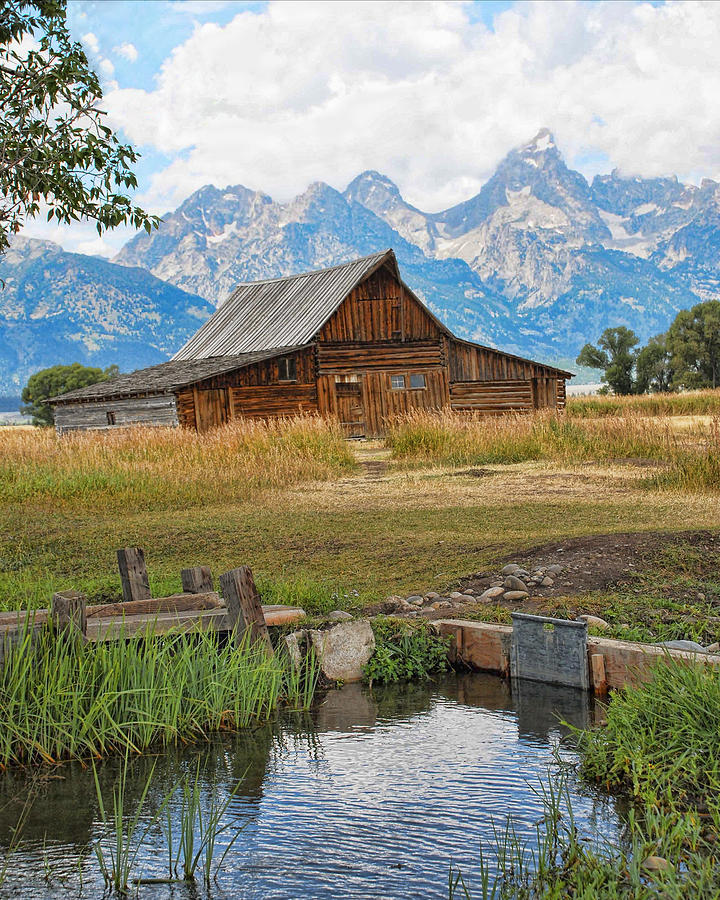 Barn and Pond in the Tetons Photograph by Betty Eich