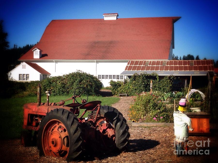 Barn And Tractor Photograph by Susan Garren