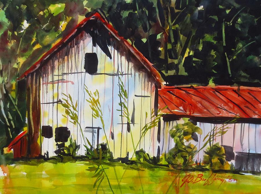 Barn At Butler Bridge Painting by JULES Buffington | Fine Art America