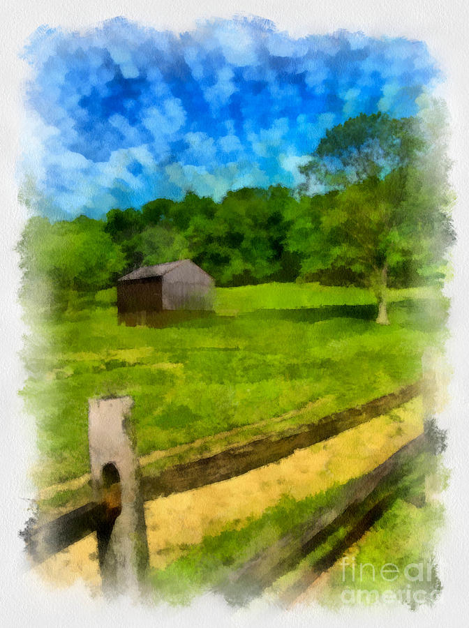 Pittsburgh Digital Art - Barn at Hartwood Acres by Amy Cicconi