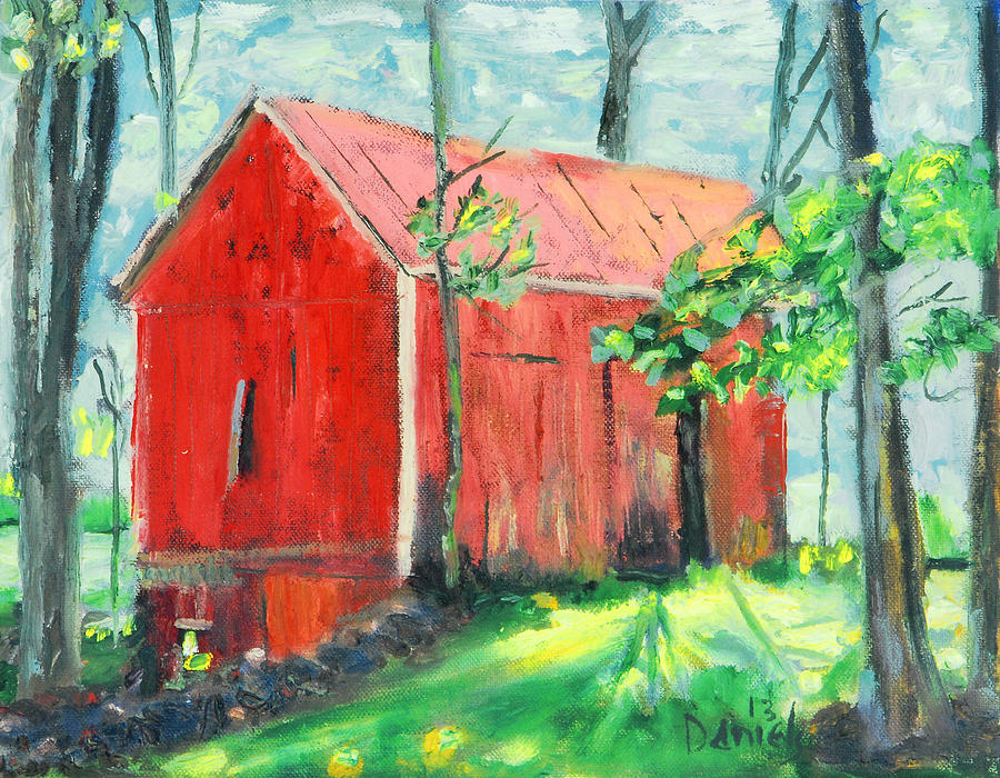 Barn at Walpack Painting by Michael Daniels