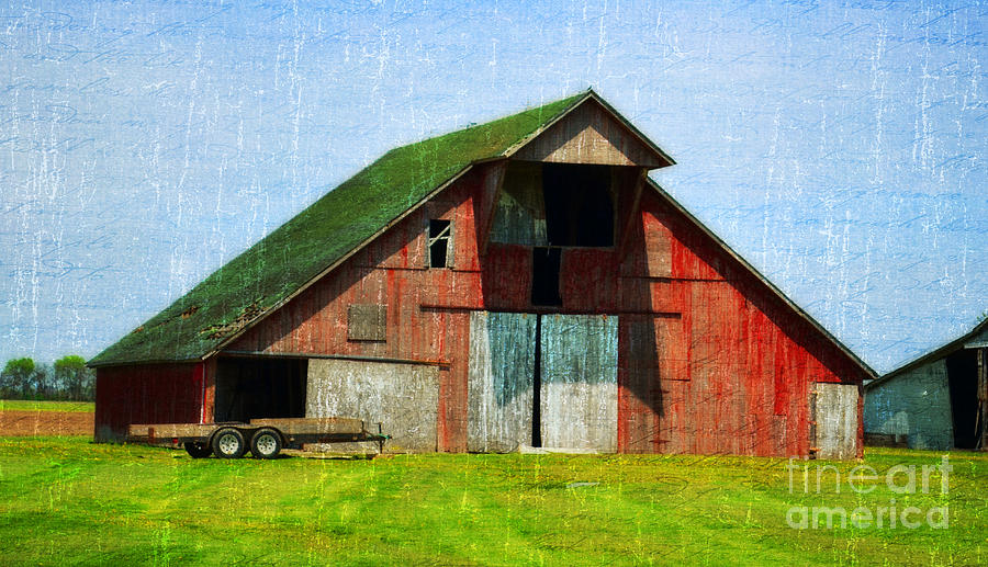 Vintage Photograph - Barn - Central Illinois - Luther Fine Art by Luther Fine Art