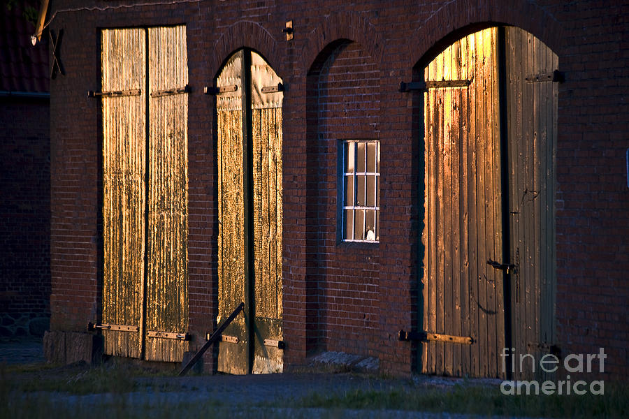 Barn door Lighting Photograph by Heiko Koehrer-Wagner