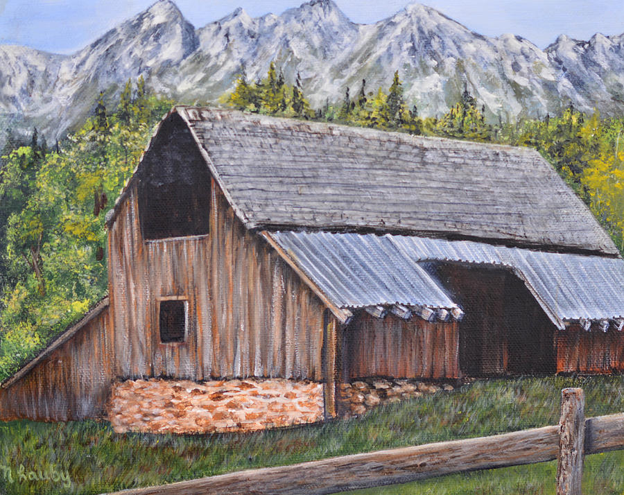 Barn from Yesterday Painting by Nancy Lauby