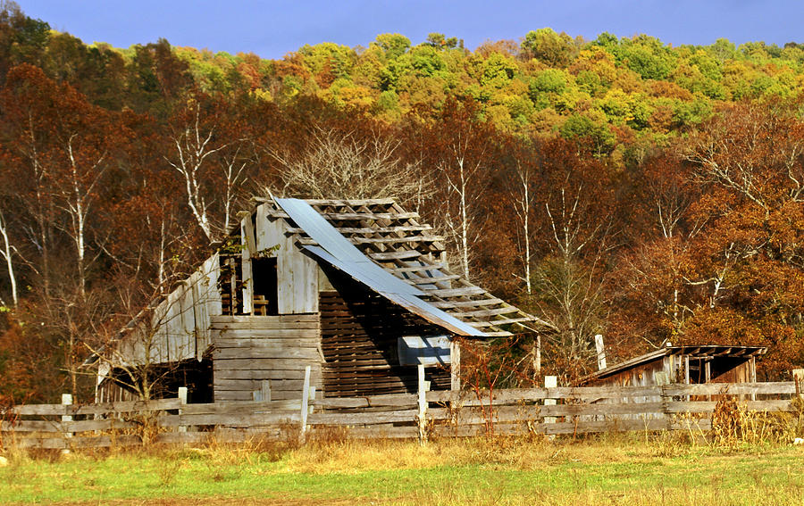 Barn in Fall Photograph by Marty Koch
