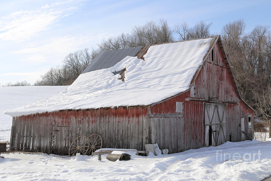 Winter Photograph - Barn in Kentucky no 15 by Dwight Cook