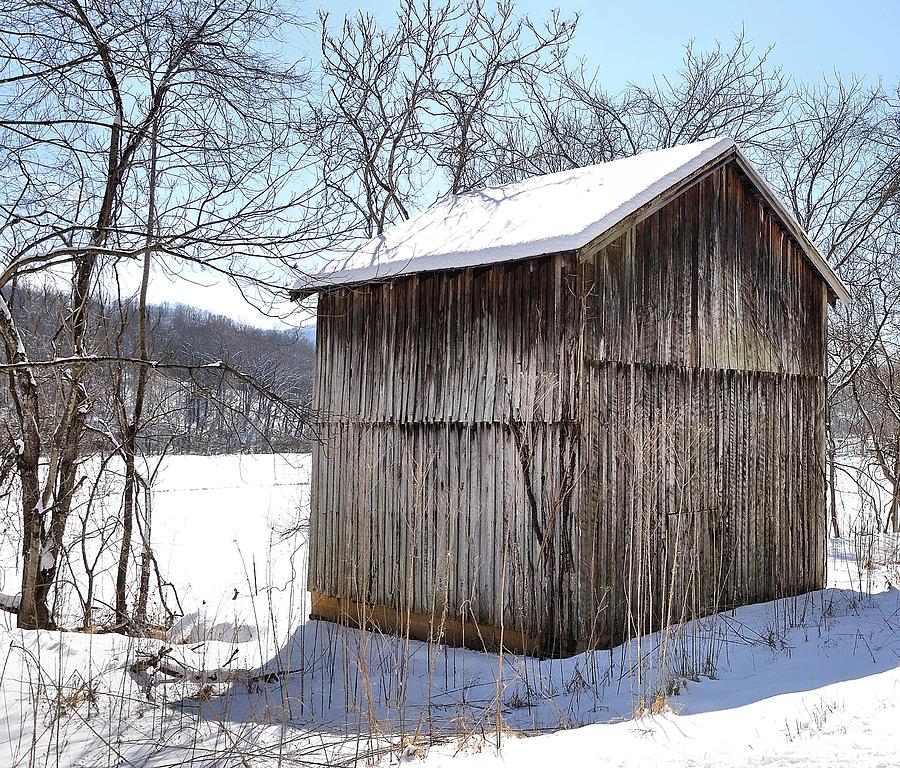 Winter Photograph - Barn In Snow by Todd Hostetter