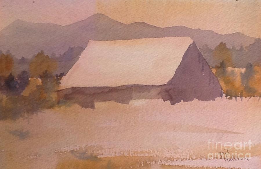 Mountain Painting - Barn in the Sun by Gail Heffron
