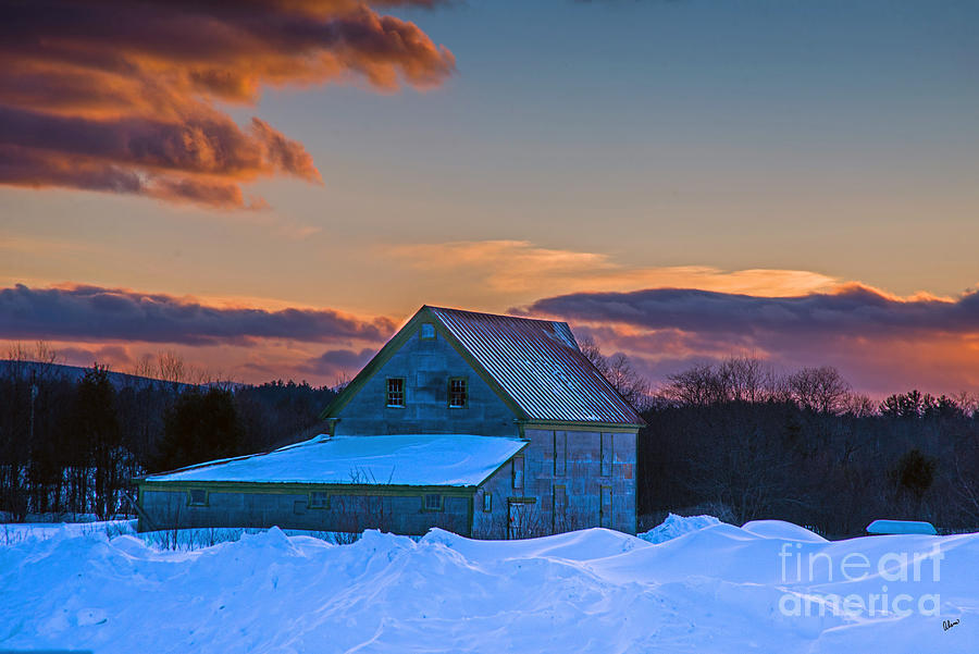 Barn in Winter Photograph by Alana Ranney