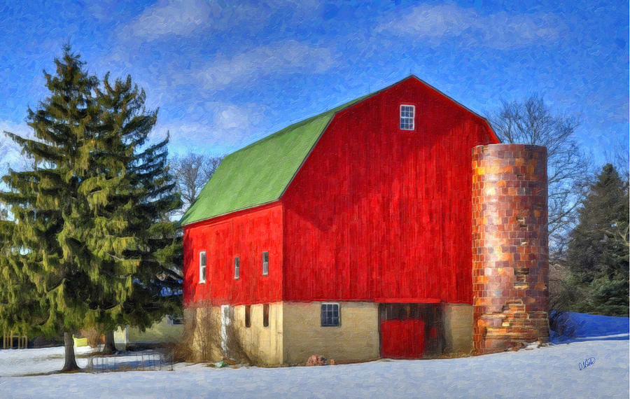 Barn in Winter Painting by Dean Wittle