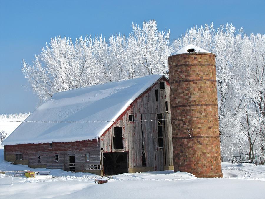 Barn In Winter Photograph by Lori Frisch