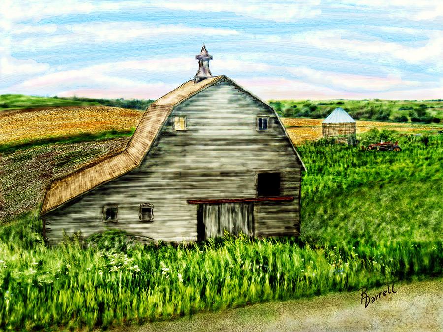 Barn Near Stanton Nebraska Digital Art by Ric Darrell