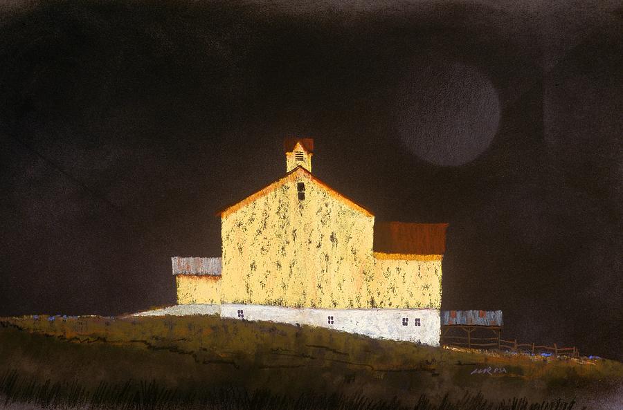 Barn on Black #3 Painting by William Renzulli