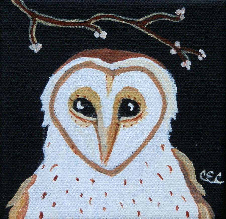 Barn Owl Painting by Carolyn Cable