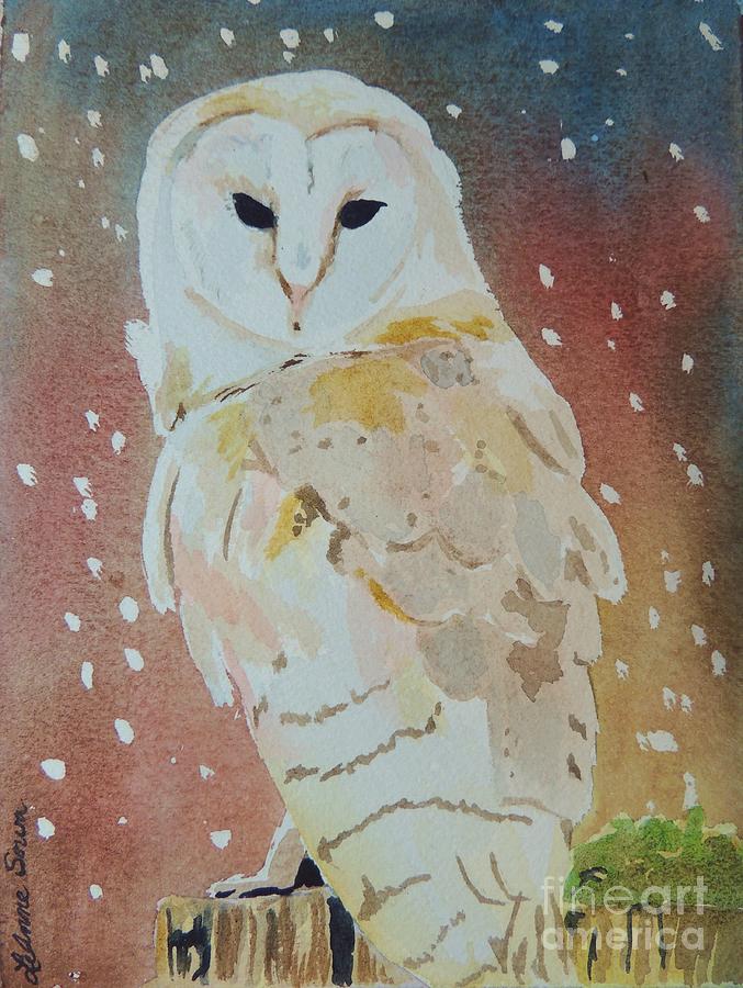 Barn Owl Painting by LeAnne Sowa