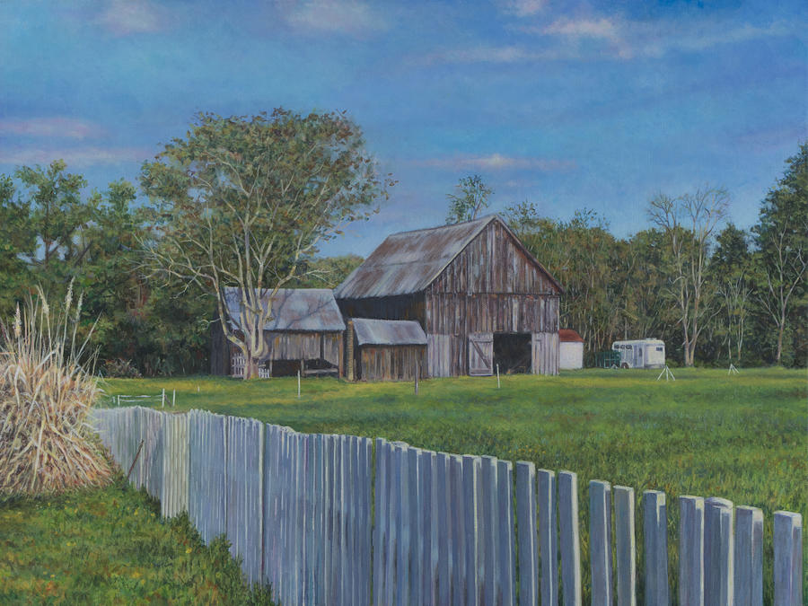 Barn Painting - Barn Scene near Newport Inn MD by David P Zippi