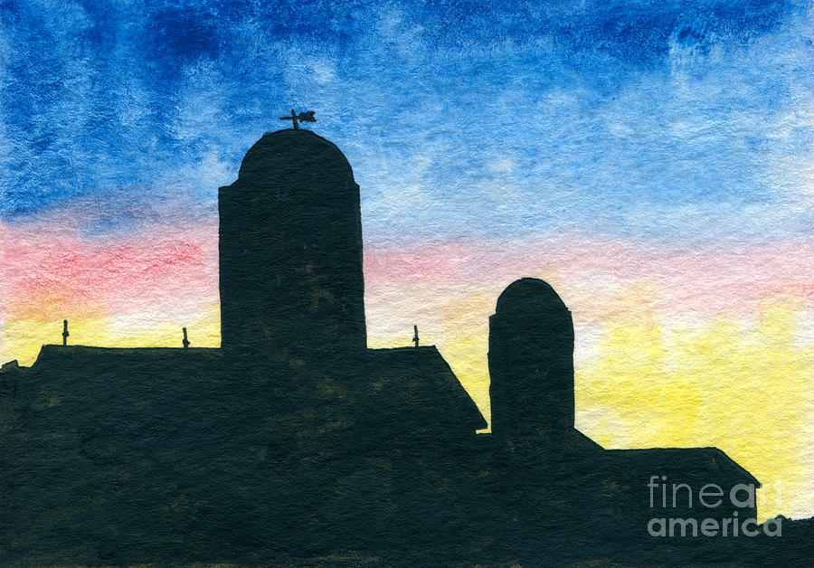 Barn Silhouette 2 Painting by R Kyllo
