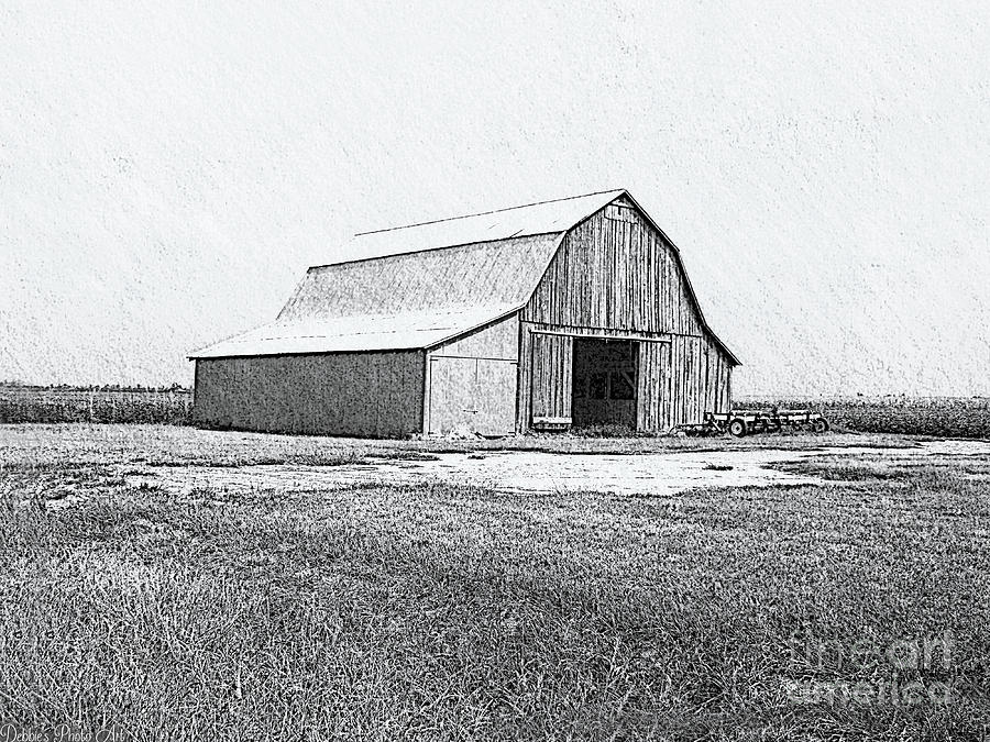 Barn sketch effect 1 Photograph by Debbie Portwood