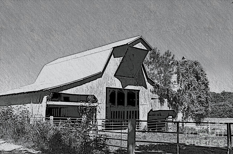 Barn Sketch Effect IV Photograph by Debbie Portwood