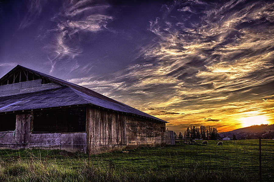 Barn Sunset Photograph by Colby Drake - Fine Art America