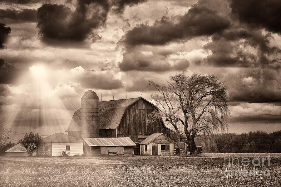 Barn Sunset. Photograph by Todd Bielby | Fine Art America