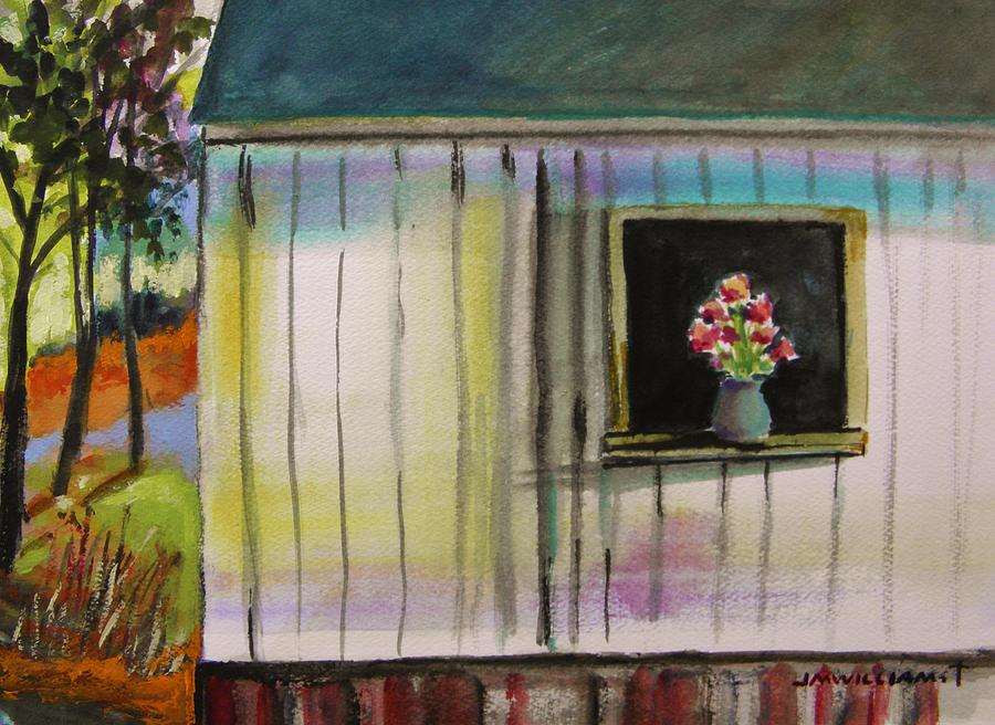 Barn Window Painting by John Williams