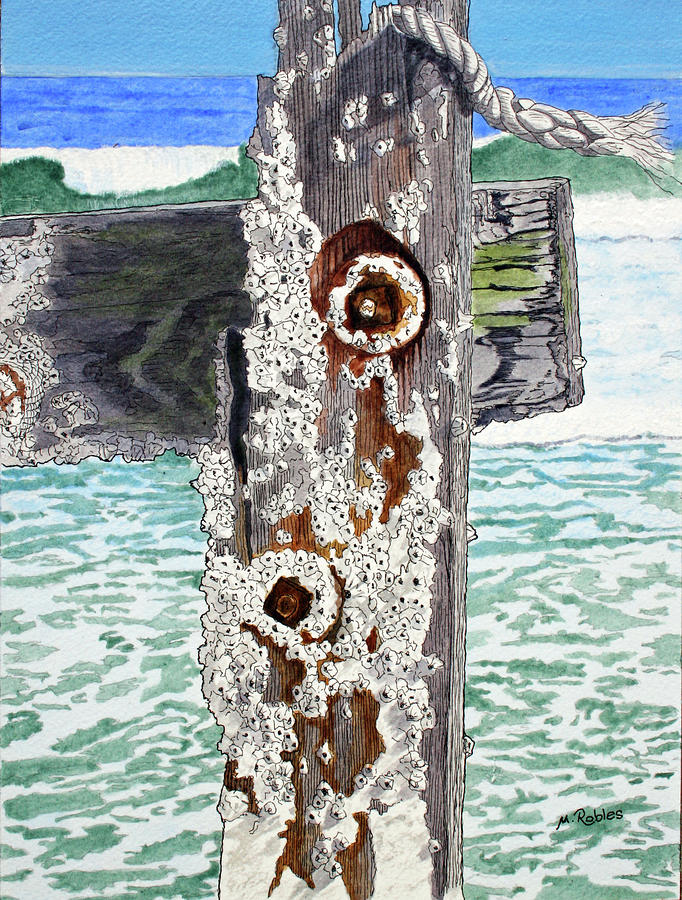 Barnacles and Rust Painting by Mike Robles