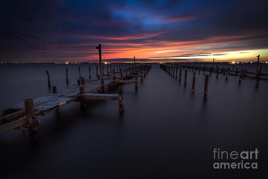 Sunset Photograph - Barnegat Bay a Final Sunset by Marco Crupi