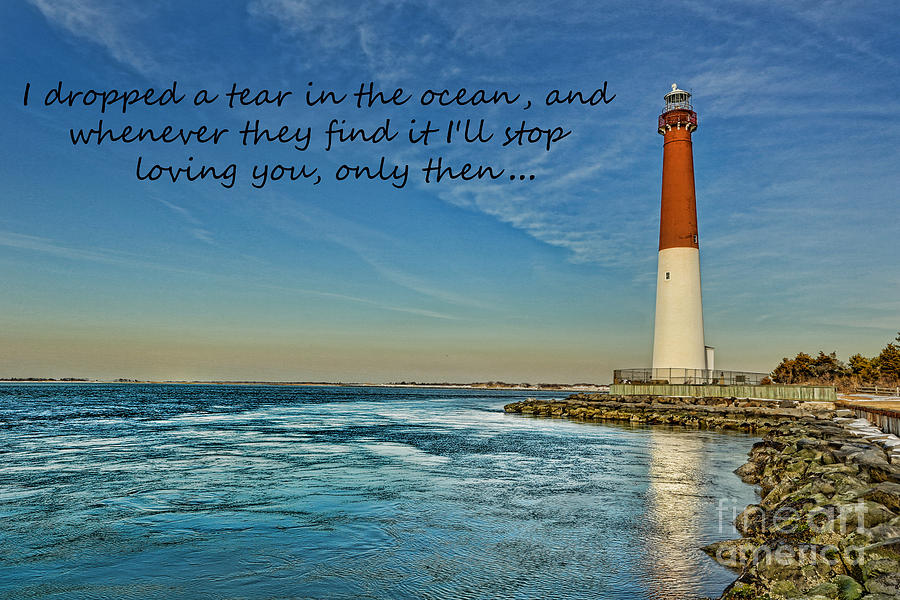 Barnegat Lighthouse Inspirational Quote Photograph by Lee Dos Santos