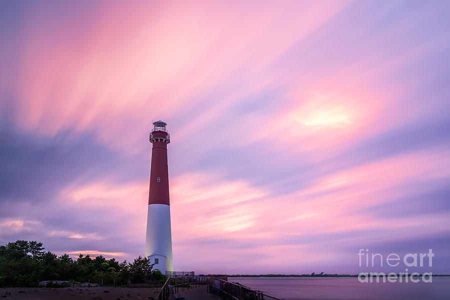 Barnegat Lighthouse Long Exposure Sunset Photograph by Michael Ver Sprill