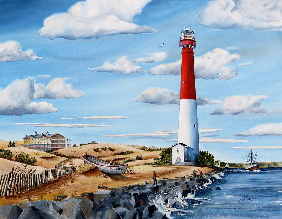 Barnegat Lighthouse Remembered Painting by Joseph Burger