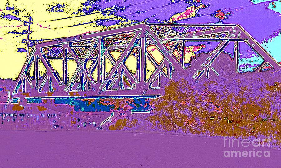 Barnes Ave Erie Canal Truss Bridge Utica New York  Digital Art by Peter Ogden