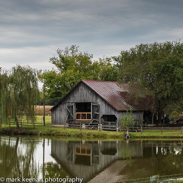 Nature Photograph - #barn#farm#nature#water by Mark Keenan