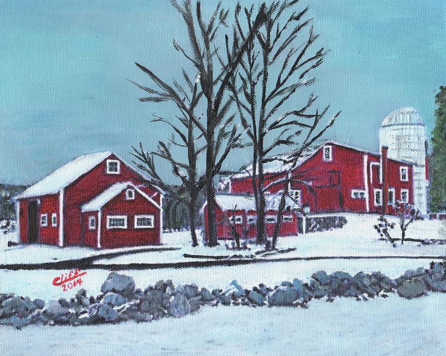 Barns at the Warren Conference Center Painting by Cliff Wilson