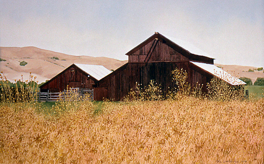 Barns Painting by Tom Wooldridge