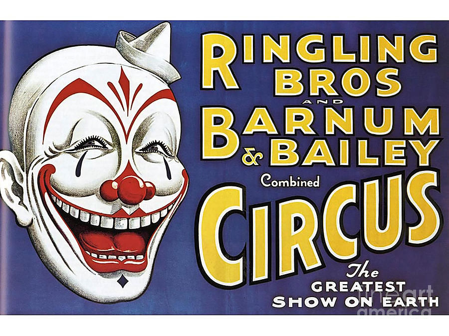 Adverts Drawing - Barnum And Baileys Circus 1920s Usa by The Advertising Archives