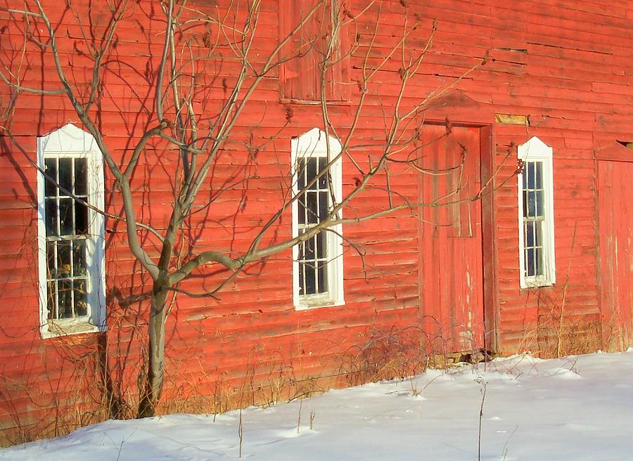 Barnwall in Winter Photograph by Rodney Lee Williams