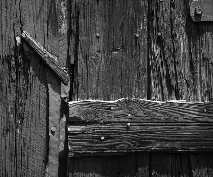 Barnwood Abstract Black and White Photograph by Rebecca Sherman