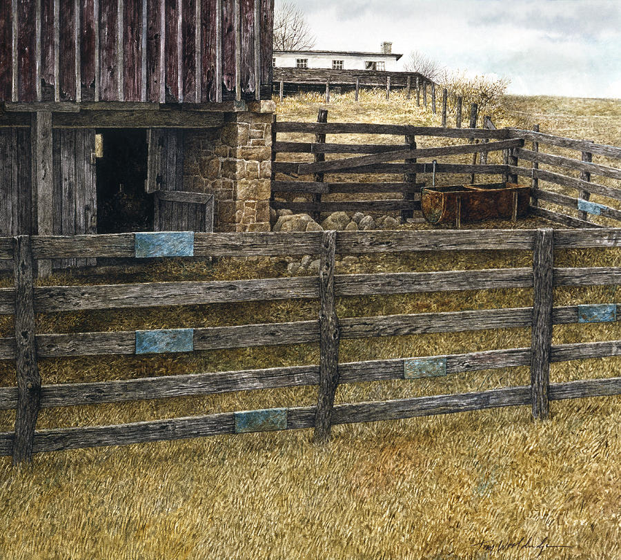 Barnyard Painting by Tom Wooldridge